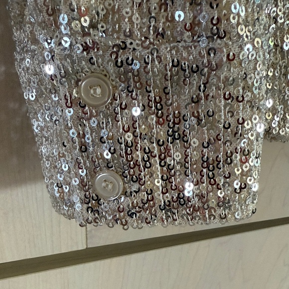 Sanctuary Radiant Sequin Button-Up Shirt - Champagne - Picture 5 of 7